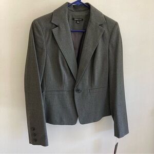 Rafaella Blazer Jacket Womens Size 4 Ash Gray Striped